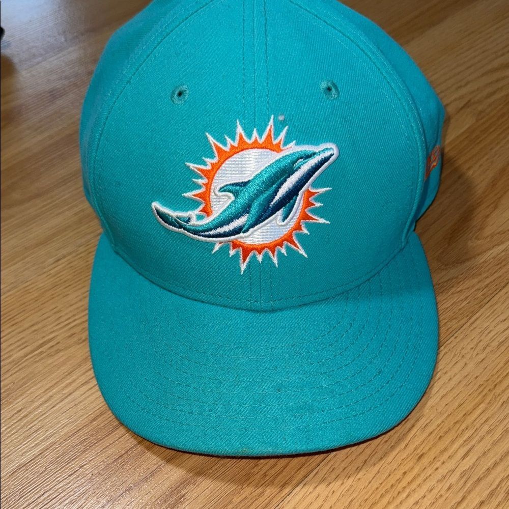 New Era Teal Miami Dolphins Logo Cap Hat 7 3/4 NFL